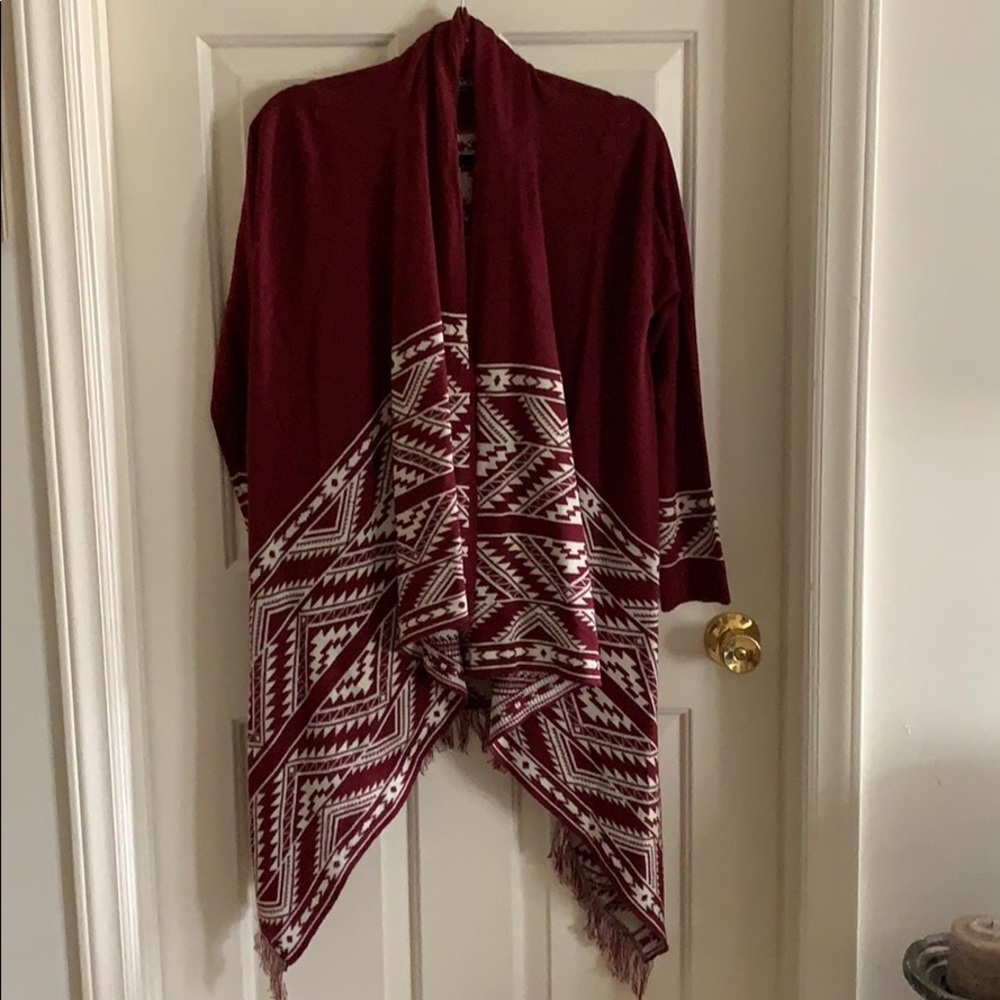 Burgundy cardigan
